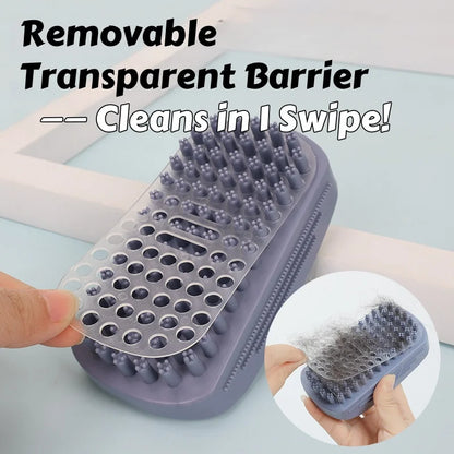 Silicone Bath Brush – 3-Head Pet Grooming Tool for Fur Removal & Wet Hair Collection - ZOOMNSTORE