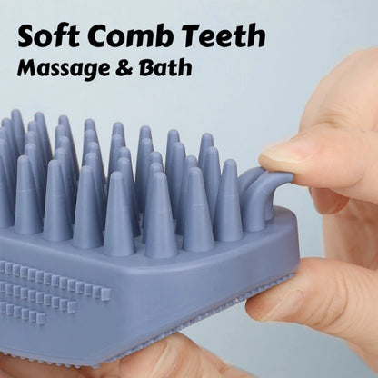 Silicone Bath Brush – 3-Head Pet Grooming Tool for Fur Removal & Wet Hair Collection - ZOOMNSTORE