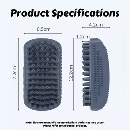 Silicone Bath Brush – 3-Head Pet Grooming Tool for Fur Removal & Wet Hair Collection - ZOOMNSTORE
