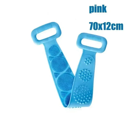 Body Shower Foot Scrubber Brush Wash The Body Cleanser Silicone Sponge Bath Massage Mat Back Brush Wall Mounted with Suction Cup - ZOOMNSTORE