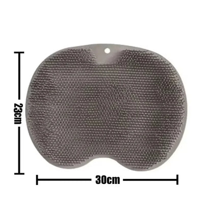 Body Shower Foot Scrubber Brush Wash The Body Cleanser Silicone Sponge Bath Massage Mat Back Brush Wall Mounted with Suction Cup - ZOOMNSTORE