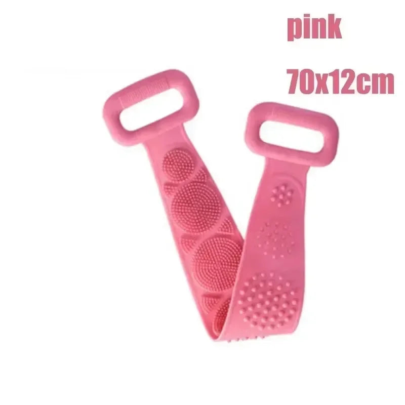 Body Shower Foot Scrubber Brush Wash The Body Cleanser Silicone Sponge Bath Massage Mat Back Brush Wall Mounted with Suction Cup - ZOOMNSTORE