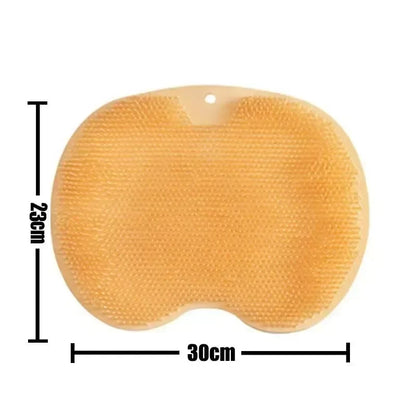 Body Shower Foot Scrubber Brush Wash The Body Cleanser Silicone Sponge Bath Massage Mat Back Brush Wall Mounted with Suction Cup - ZOOMNSTORE