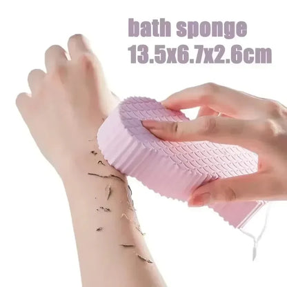 Body Shower Foot Scrubber Brush Wash The Body Cleanser Silicone Sponge Bath Massage Mat Back Brush Wall Mounted with Suction Cup - ZOOMNSTORE