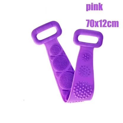 Body Shower Foot Scrubber Brush Wash The Body Cleanser Silicone Sponge Bath Massage Mat Back Brush Wall Mounted with Suction Cup - ZOOMNSTORE