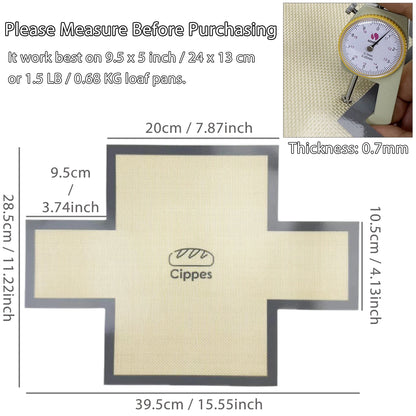 Silicone Bread Pan Liner - Reusable Nonstick Baking Mat for 9.5 x 5 Inch Loaf Pans - ZOOMNSTORE