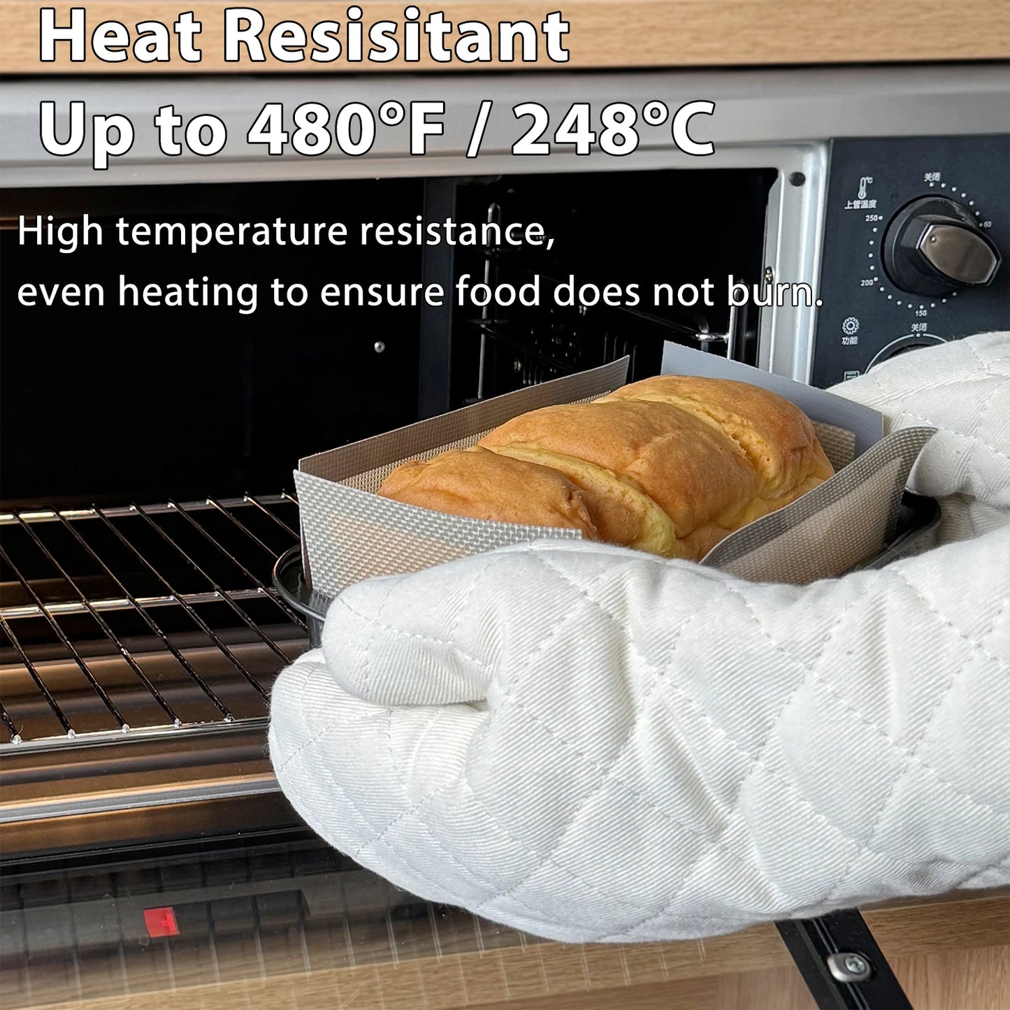 Silicone Bread Pan Liner - Reusable Nonstick Baking Mat for 9.5 x 5 Inch Loaf Pans - ZOOMNSTORE