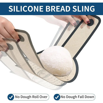 Silicone Bread Sling – Reusable Non-Stick Baking Mat with Long Handles for Dough Transfer - ZOOMNSTORE