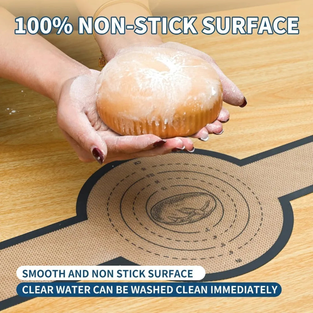 Silicone Bread Sling – Reusable Non-Stick Baking Mat with Long Handles for Dough Transfer - ZOOMNSTORE