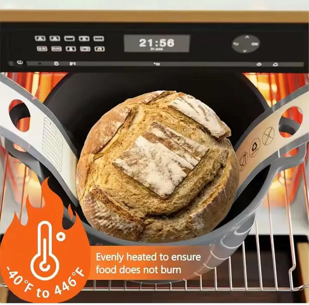 Silicone Bread Sling – Reusable Non-Stick Baking Mat with Long Handles for Dough Transfer - ZOOMNSTORE