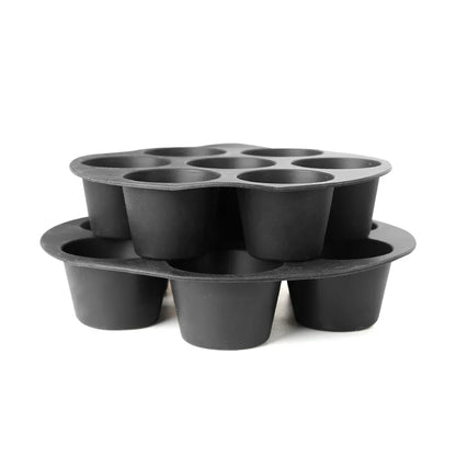 Silicone Cake Cups - 7 Cup Silicone Tray | Air Fryer Accessories & Oven Safe Bakeware - ZOOMNSTORE