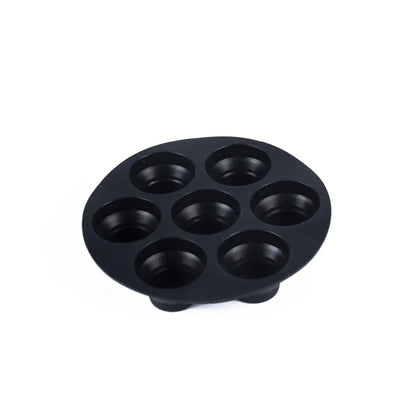 Silicone Cake Cups - 7 Cup Silicone Tray | Air Fryer Accessories & Oven Safe Bakeware - ZOOMNSTORE