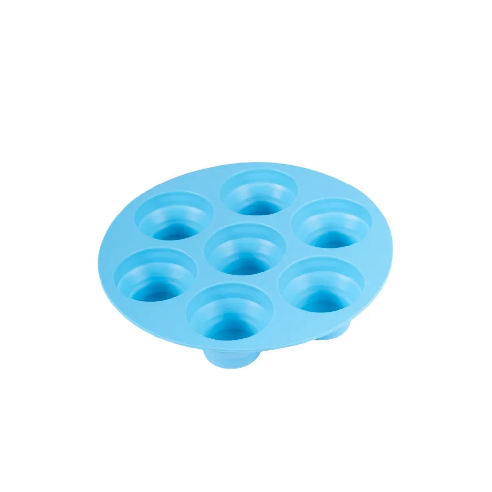 Silicone Cake Cups - 7 Cup Silicone Tray | Air Fryer Accessories & Oven Safe Bakeware - ZOOMNSTORE
