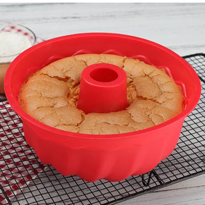Silicone Cake Mold - 12 Hole Round Cupcake Pan | Nonstick, Oven Safe Bakeware - ZOOMNSTORE