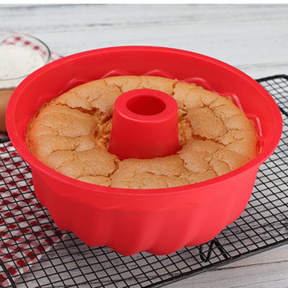 Silicone Cake Mold - 12 Hole Round Cupcake Pan | Nonstick, Oven Safe Bakeware - ZOOMNSTORE
