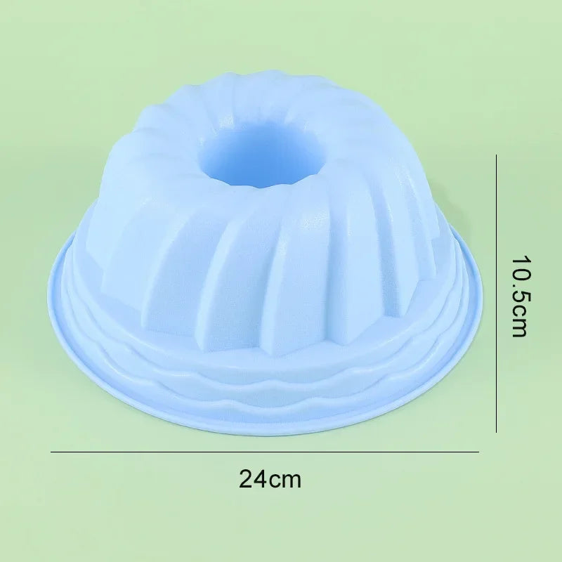 Silicone Cake Mold - 12 Hole Round Cupcake Pan | Nonstick, Oven Safe Bakeware - ZOOMNSTORE
