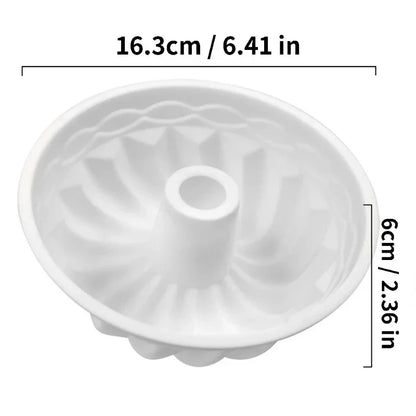 Silicone Cake Mold - 12 Hole Round Cupcake Pan | Nonstick, Oven Safe Bakeware - ZOOMNSTORE