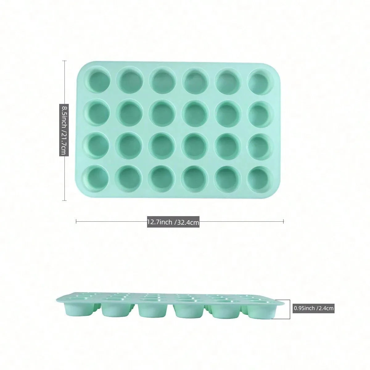 Silicone Cake Mold | 24-Hole Mini Muffin Tray - Non-Stick, Eco-Friendly Bakeware - ZOOMNSTORE