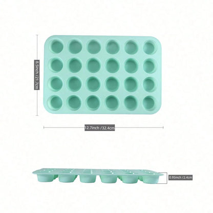 Silicone Cake Mold | 24-Hole Mini Muffin Tray - Non-Stick, Eco-Friendly Bakeware - ZOOMNSTORE