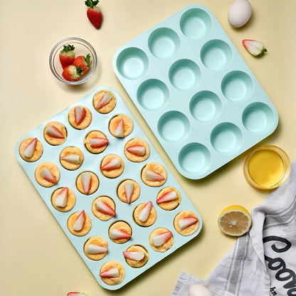 Silicone Cake Mold | 24-Hole Mini Muffin Tray - Non-Stick, Eco-Friendly Bakeware - ZOOMNSTORE