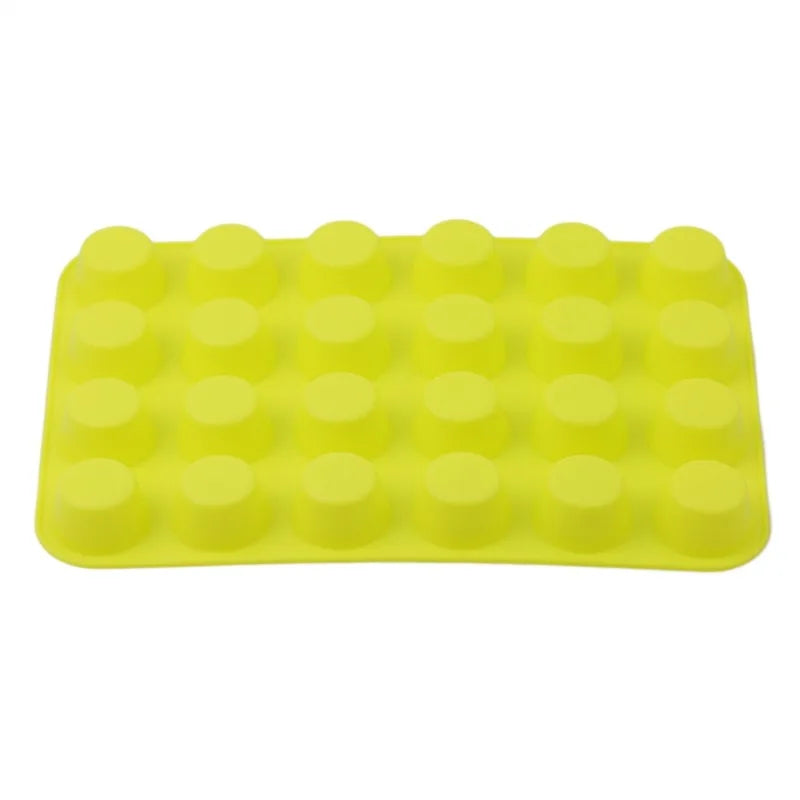 Silicone Cake Mold - 24 Hole Non-Stick Cupcake Baking Tray for Mini Muffin Pan - ZOOMNSTORE