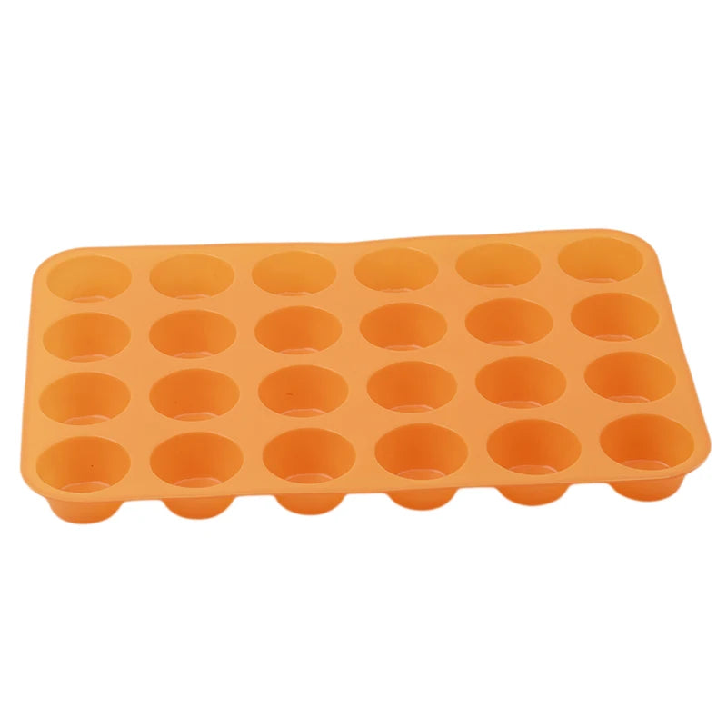 Silicone Cake Mold - 24 Hole Non-Stick Cupcake Baking Tray for Mini Muffin Pan - ZOOMNSTORE