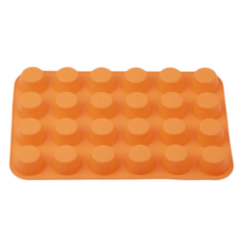 Silicone Cake Mold - 24 Hole Non-Stick Cupcake Baking Tray for Mini Muffin Pan - ZOOMNSTORE