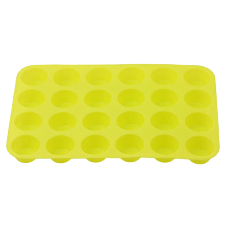 Silicone Cake Mold - 24 Hole Non-Stick Cupcake Baking Tray for Mini Muffin Pan - ZOOMNSTORE