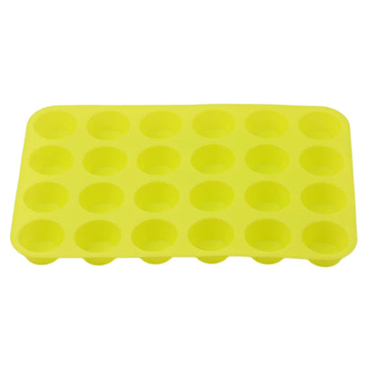 Silicone Cake Mold - 24 Hole Non-Stick Cupcake Baking Tray for Mini Muffin Pan - ZOOMNSTORE