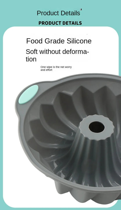 Silicone Cake Mold with Heat Resistant Non-Stick Baking Pan Set, 3D Bread Loaf & Muffin Tray - ZOOMNSTORE