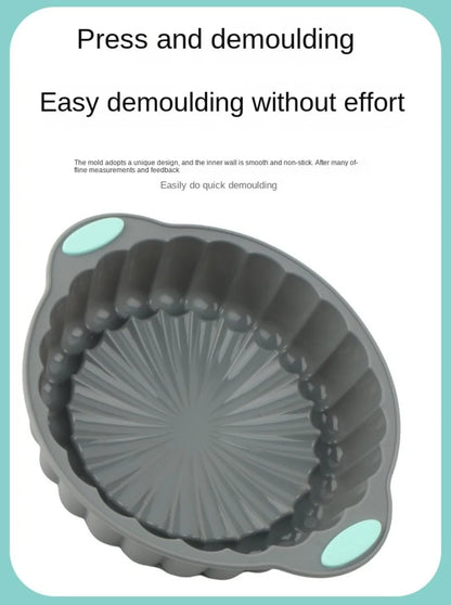 Silicone Cake Mold with Heat Resistant Non-Stick Baking Pan Set, 3D Bread Loaf & Muffin Tray - ZOOMNSTORE