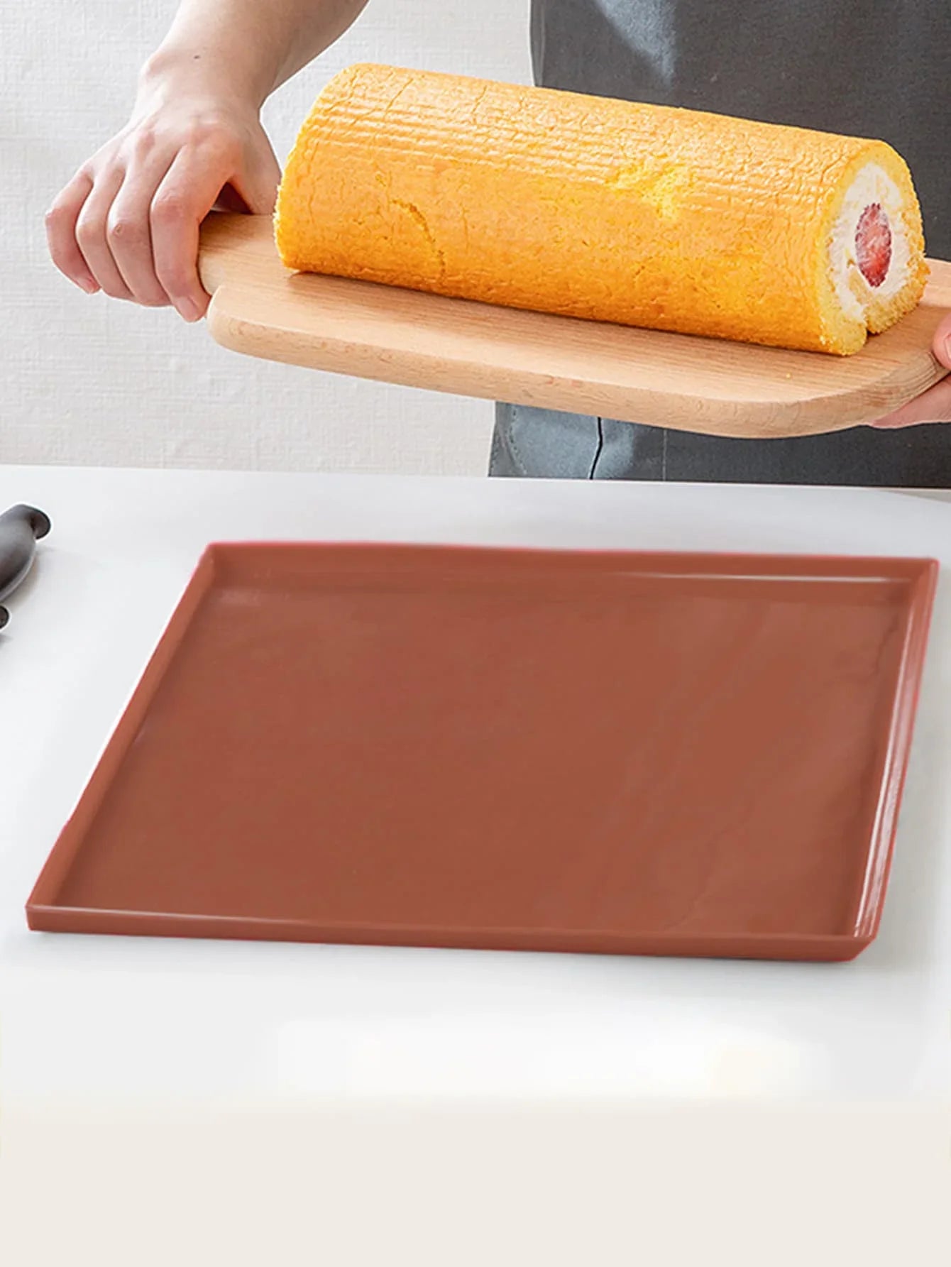 Silicone Cake Roll Mat – Non Toxic Baking Silicone Mat, Heat Resistant Pastry Liner - ZOOMNSTORE
