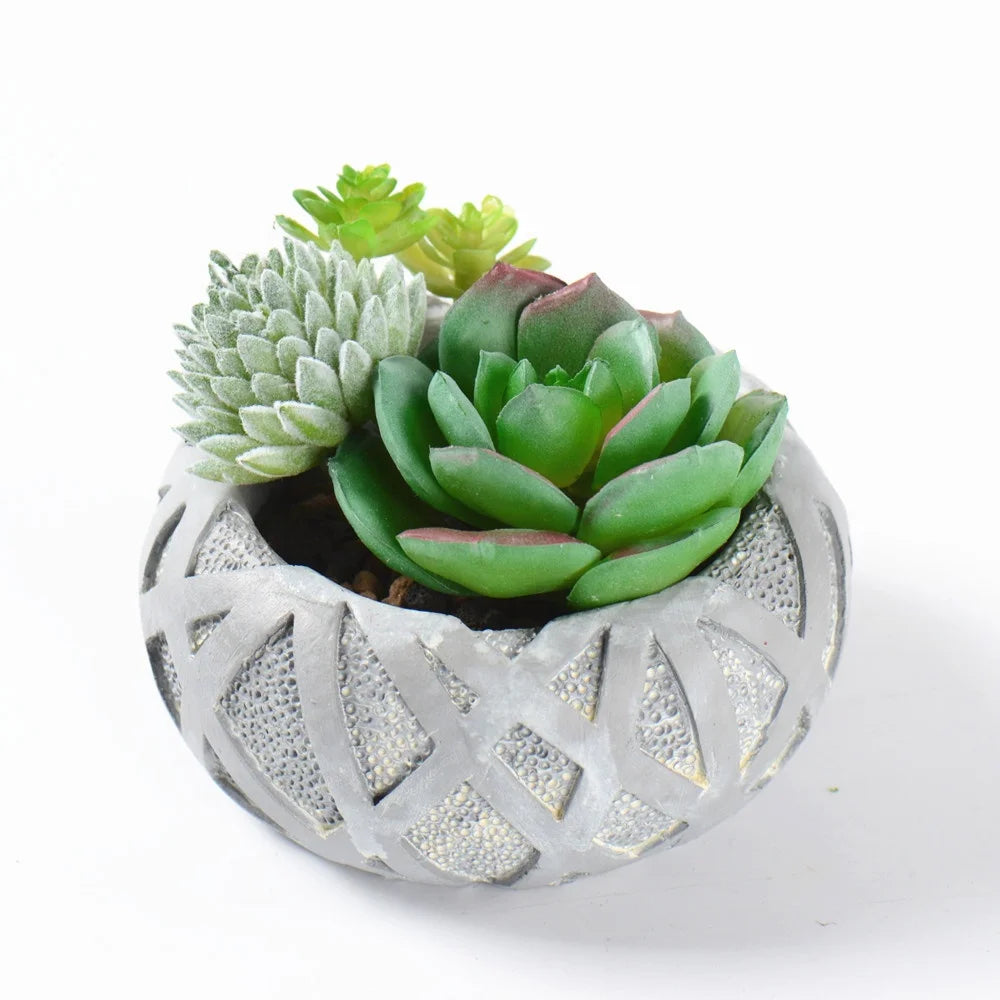 Silicone Concrete Flower Pot Molds - Handmade Bonsai Vase Molds - ZOOMNSTORE