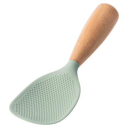 Silicone Spatula with Wooden Handle - Heat-Resistant Non-Stick Kitchen Tool - ZOOMNSTORE