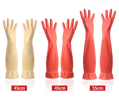 Silicone Dishwashing Gloves – Waterproof Kitchen Cleaning Gloves With Rubber Scrubber - ZOOMNSTORE