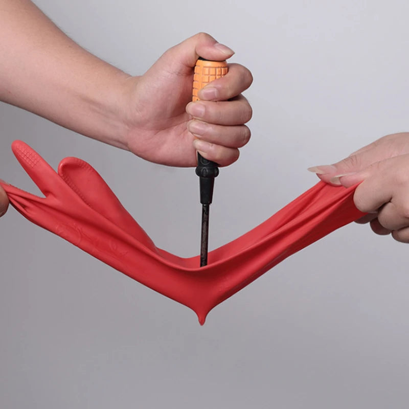 Silicone Dishwashing Gloves – Waterproof Kitchen Cleaning Gloves With Rubber Scrubber - ZOOMNSTORE