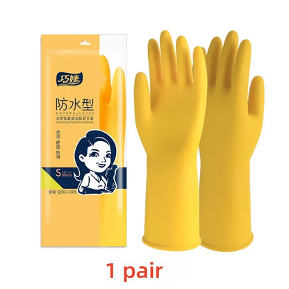 Silicone Dishwashing Gloves – Waterproof Kitchen Cleaning Gloves With Rubber Scrubber - ZOOMNSTORE