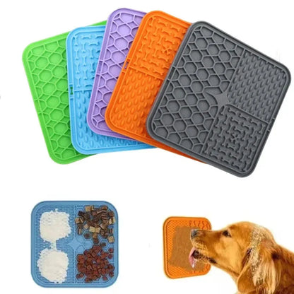 Silicone Dog Lick Mat - Slow Feeder  Bathing Distraction Tool - ZOOMNSTORE