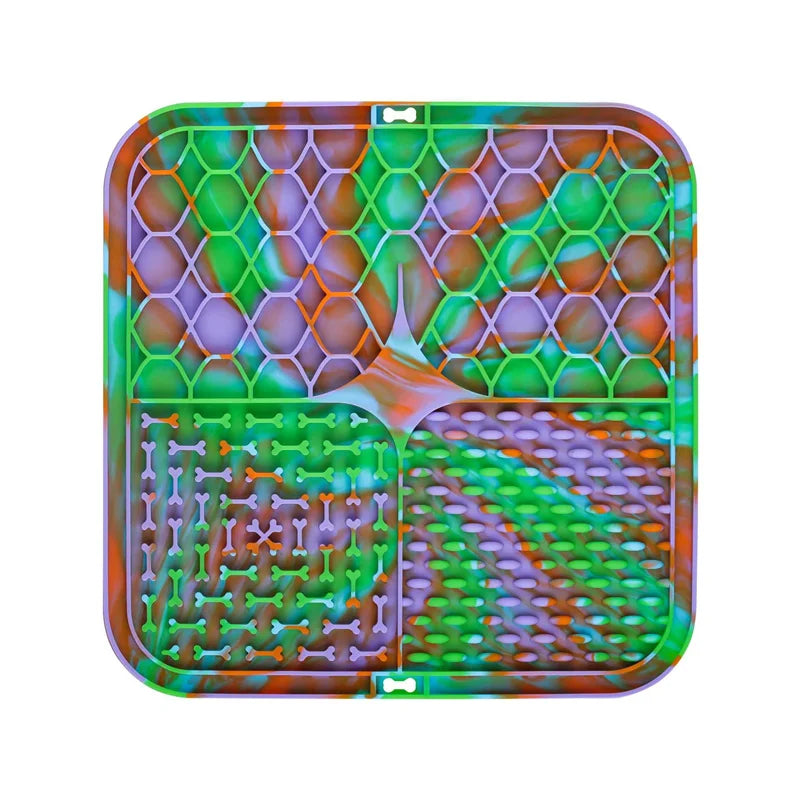 Silicone Dog Lick Mat - Slow Feeder  Bathing Distraction Tool - ZOOMNSTORE