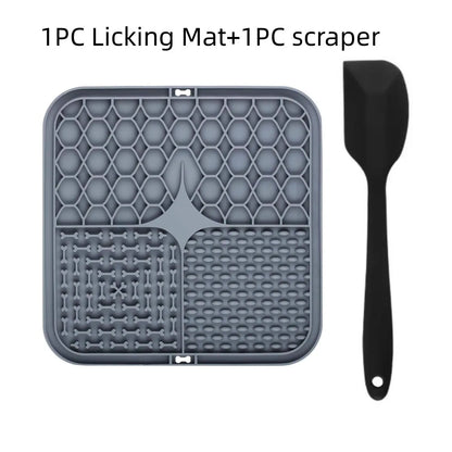 Silicone Dog Lick Mat - Slow Feeder  Bathing Distraction Tool - ZOOMNSTORE