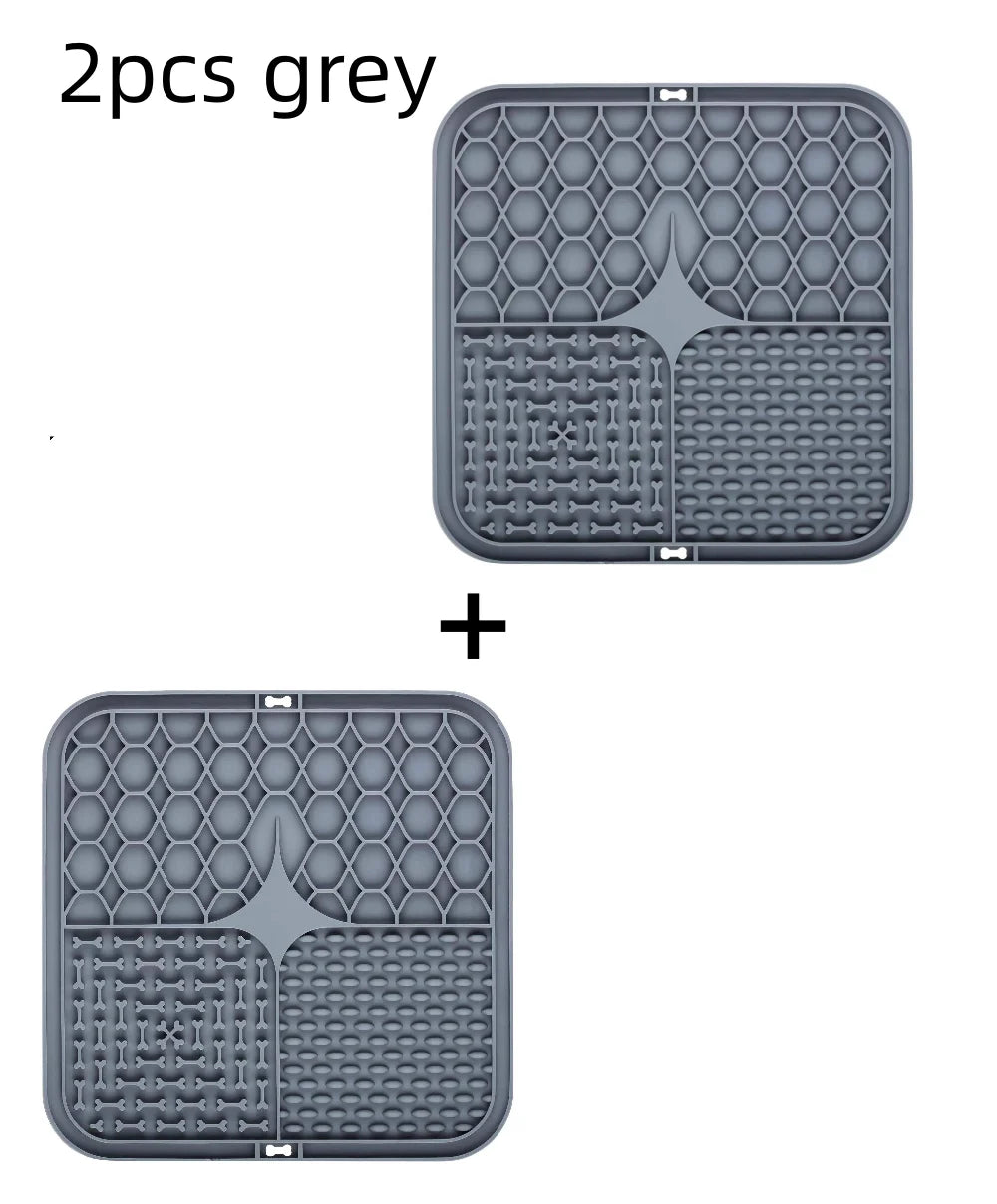 Silicone Dog Lick Mat - Slow Feeder  Bathing Distraction Tool - ZOOMNSTORE