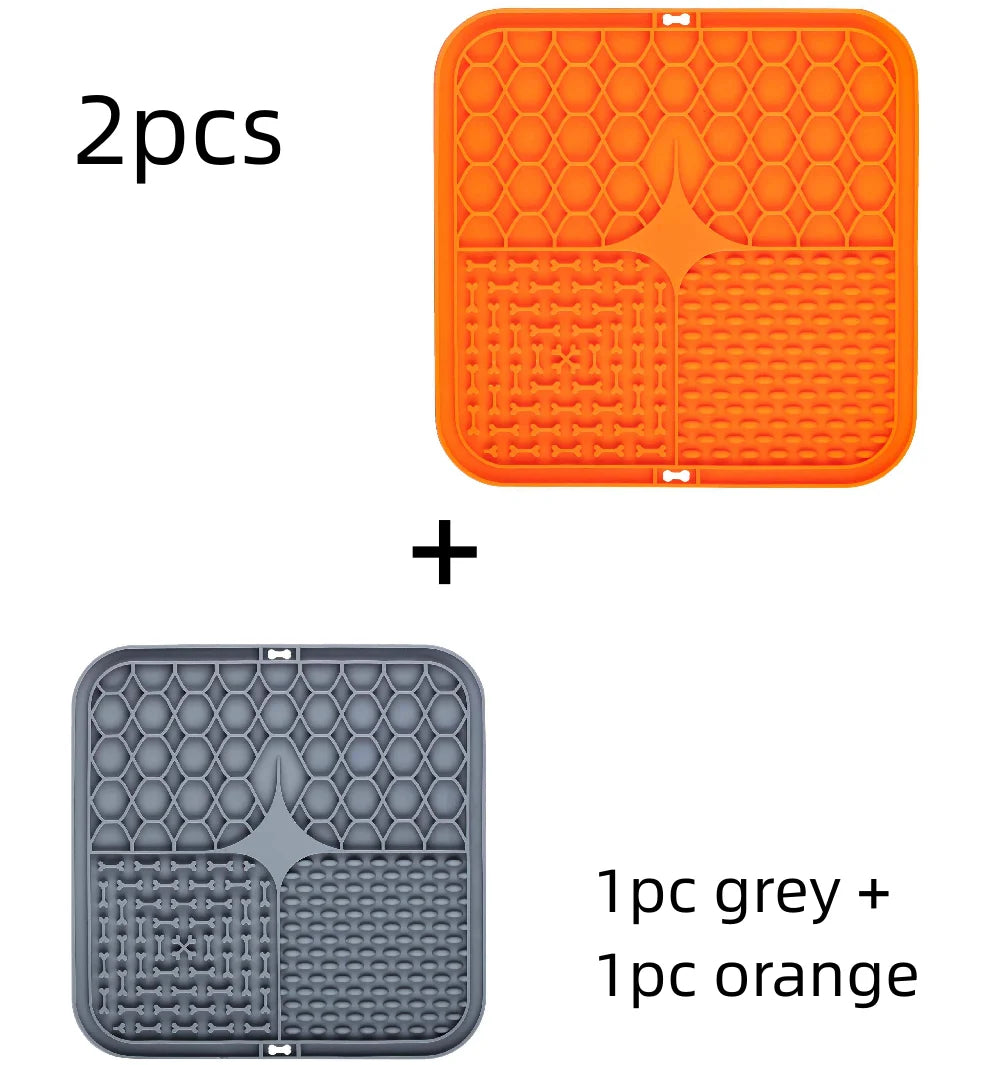 Silicone Dog Lick Mat - Slow Feeder  Bathing Distraction Tool - ZOOMNSTORE