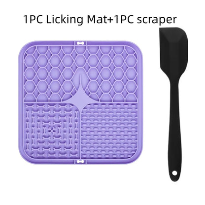 Silicone Dog Lick Mat - Slow Feeder  Bathing Distraction Tool - ZOOMNSTORE