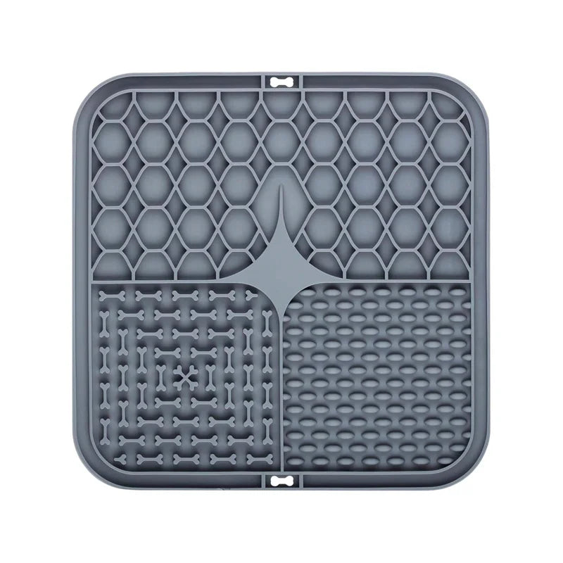 Silicone Dog Lick Mat - Slow Feeder  Bathing Distraction Tool - ZOOMNSTORE