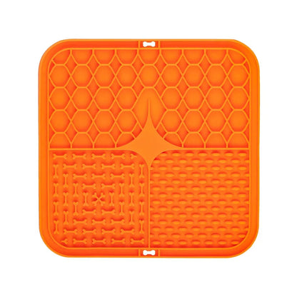 Silicone Dog Lick Mat - Slow Feeder  Bathing Distraction Tool - ZOOMNSTORE