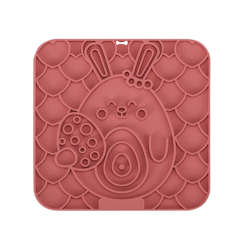 Silicone Dog Lick Mat - Slow Feeder  Bathing Distraction Tool - ZOOMNSTORE