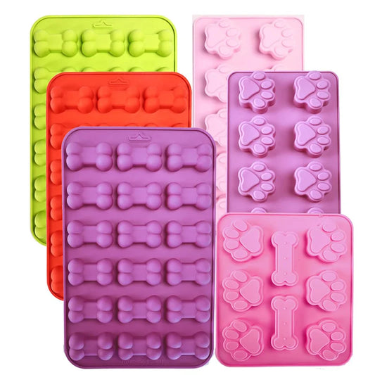 Silicone Dog Paw Molds - Non Stick Puppy Paw Ice Molds for Chocolate Candy & Jelly Treats - ZOOMNSTORE