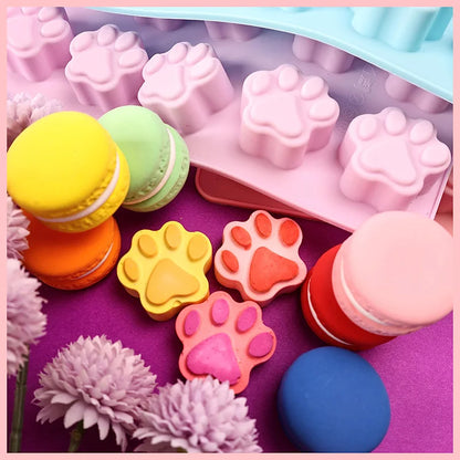Silicone Dog Paw Molds - Non Stick Puppy Paw Ice Molds for Chocolate Candy & Jelly Treats - ZOOMNSTORE