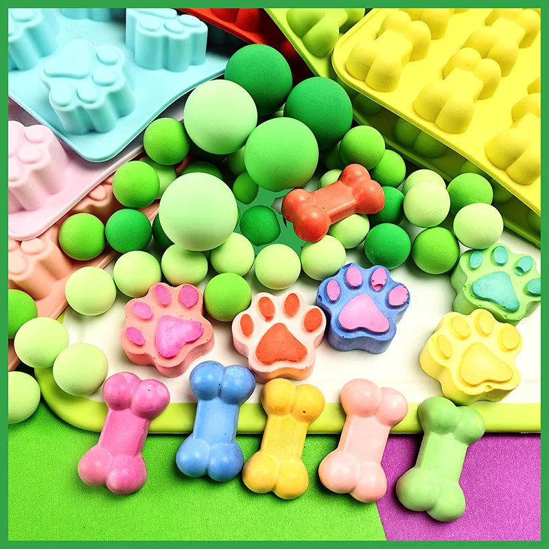 Silicone Dog Paw Molds - Non Stick Puppy Paw Ice Molds for Chocolate Candy & Jelly Treats - ZOOMNSTORE