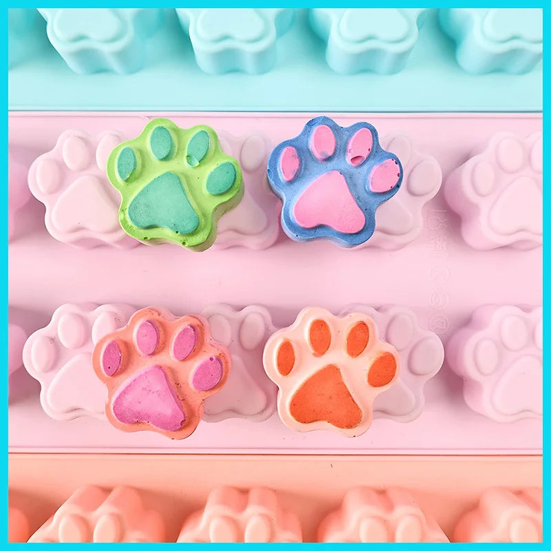 Silicone Dog Paw Molds - Non Stick Puppy Paw Ice Molds for Chocolate Candy & Jelly Treats - ZOOMNSTORE
